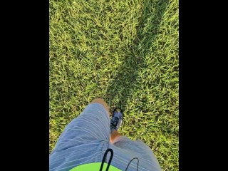 Quick Pee at Work Outside in Public