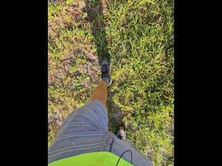 Quick Pee at Work Outside in Public