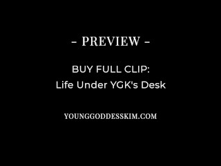 Life Under YGK's Desk Preview - Stiletto slave POV - Goddess Kim