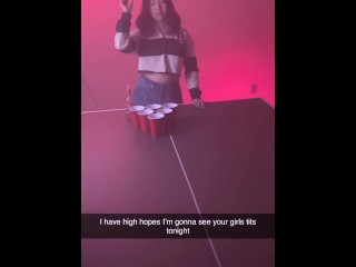 Your girlfriend loses at strip beer pong to your bully.