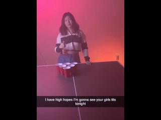 Your girlfriend loses at strip beer pong to your bully.