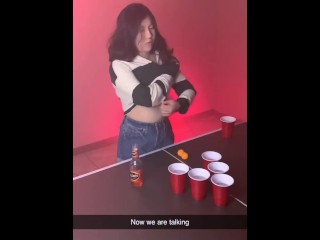 Your girlfriend loses at strip beer pong to your bully.