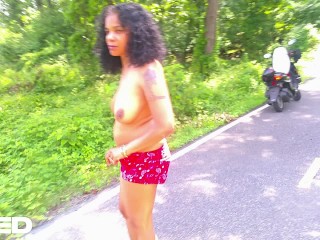 PARODY LITTLE REDD RIDING HOOD IN THE JUNGLE WOODS PUBLIC OUTSIDE COS REALITY REACTION VIDEO NEEDED