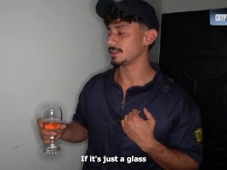 Newly divorced woman throws a party and ends up screwing a cop for excessive noise