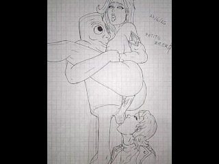 Tung Tung Sahur follando a Lila por el culo y Misha le chupa los huevos 💦