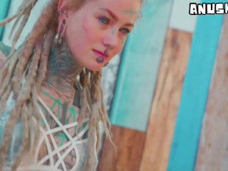 Hard ANAL fuck for Tattooed Girl - Balls Deep Assfuck for Goth Slut - ATM, Facial