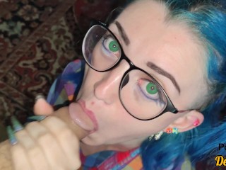 a selection of a lot of serma for a cute schoolgirl with glasses