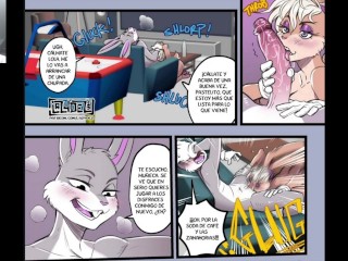 Lola y Bugs Bunny son descubiertos Follando en la sala - Looney Tunes Hentai