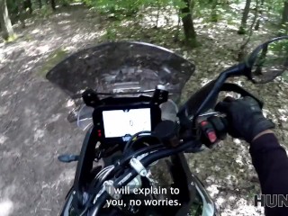 HUNT4K. A bike ride ended up as a perfect outdoor deepthroat and sex