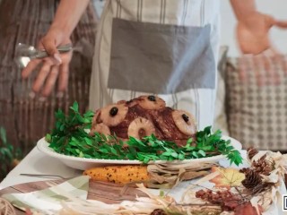 MEN - Thanksgiving Turns Into A Messy Threesome Featuring Drake Von, Foxy Alex And Cherry Kiss