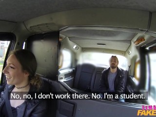 MILF Taxi Driver give a Male Student a Ride of his Life - Female Fake Taxi