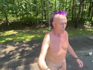 Exploring a trail naked and a long way from the safety of my clothes