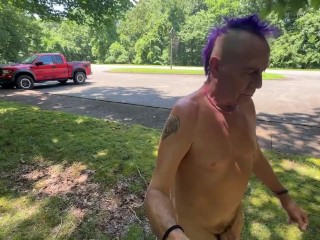 Exploring a trail naked and a long way from the safety of my clothes