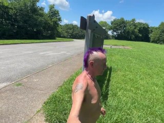 Exploring an old tobacco barn naked