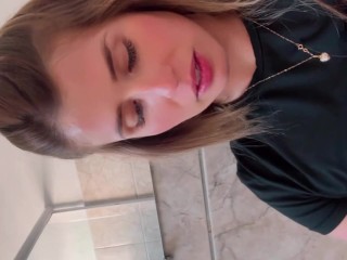 Masturbating HIDDENLY in the GYM bathroom