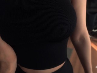 cute TEEN got real wet from his fingers & took cum💦 on tight body!