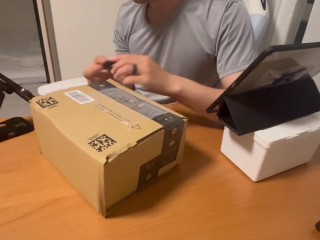 【ボテ腹】搾乳器を買ったから、私の乳首と彼の乳首を使って練習したよ✨