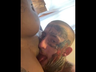 step sister asked her step brother to eat her black pussy