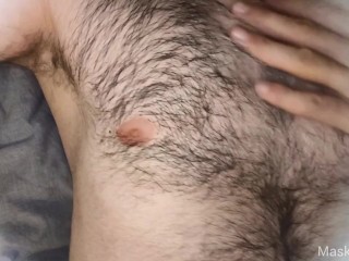 Hairy man in tighty whities reveals his fat cock