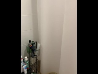 Son asks to join stepmom in shower and asks to fuck her