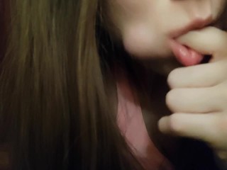 Sloppy finger sucking and spit drool ASMR mouth sounds