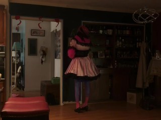 Sweater sissy cleans floor (sissy maid)