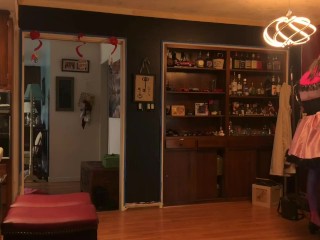 Sweater sissy cleans floor (sissy maid)