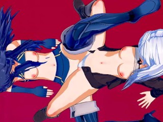 Fire Emblem - Lucina X Robin Scissoring (3D Hentai)