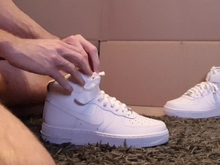 4K - Fuck and cum hard inside Nike Airforce 1 Sneaker