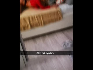 Cheating girlfriend sends snapchat to her boyfriend while she gets fucked