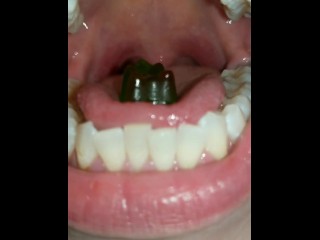 Tongue, Mouth, Uvula.....And Gummy Bears Sliding Whole Down My Throat