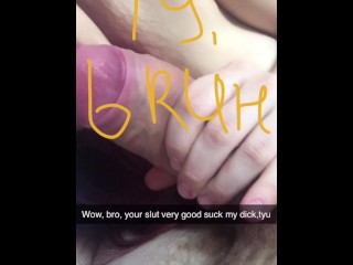 Cheating GF sends snapchats with suck cock her bull to her BF