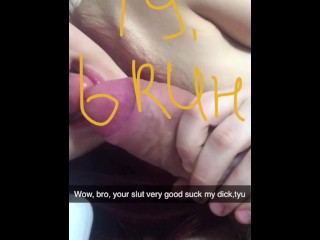 Cheating GF sends snapchats with suck cock her bull to her BF