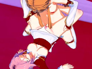 Sword Art Online - Futanari Asuna X Lisbeth 3D Hentai