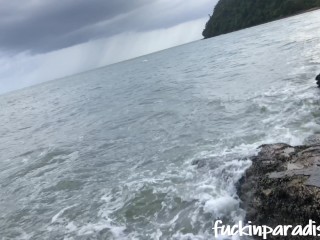 Fucked and Creampied by BBC on the Rocks - I Hope No One Saw!