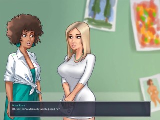 SUMMERTIME SAGA ART TEACHER LOVES MY BRUSH -end of miss ross route)PART 173