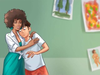 SUMMERTIME SAGA ART TEACHER LOVES MY BRUSH -end of miss ross route)PART 173