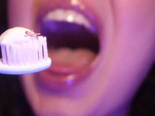 Tiny toothbrush helper gets swallowed and digested - VORE - Maria Alive