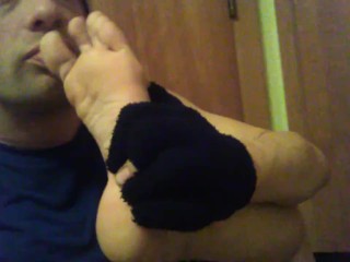 Sniffing And Touching My Dirty Foots and Sock To My Face And Mouth