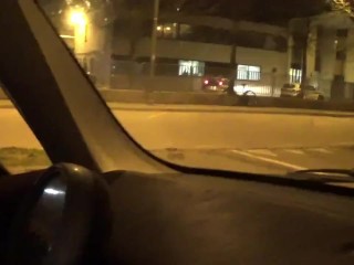 Public threesome sex in front of a police station during the quarantine!!!