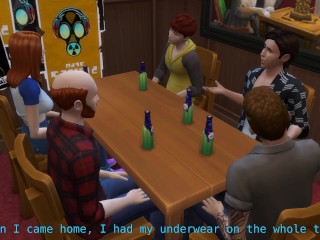 DDSims gangbanged in bar by husband's friends - Sims 4