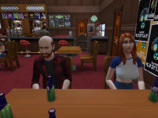 DDSims gangbanged in bar by husband's friends - Sims 4