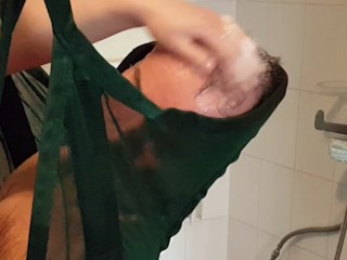 Nurse hoists cripple in the shower and gives him a good scrub