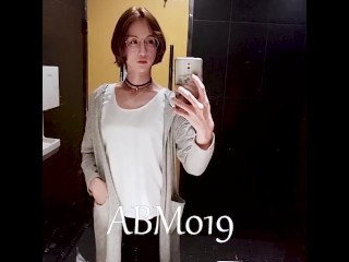 ABM019 Beauty femboy become horny worker 国产人妖女装大佬艾爷女工发情-口枷贞操锁