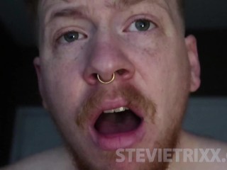 FTM Cums Hard & Close-Up Pussy Twitching - Stevie Trixx