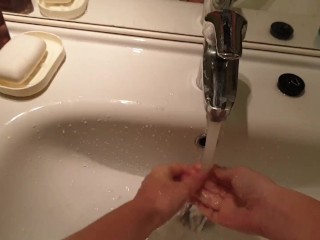 Wash your hands . SCRUBHUB