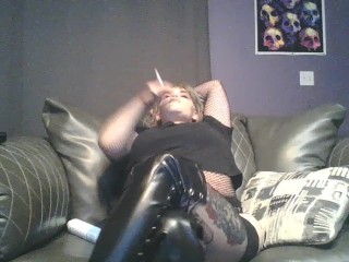 Just looking sexy, listening to metal and blowing clouds