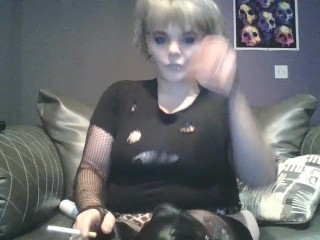 Just looking sexy, listening to metal and blowing clouds