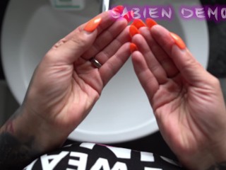 Long nails ASMR wet wash and scrub fantasy #SCRUBHUB