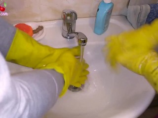 Couple Washing Hands and Sex Toy Before Sex #SCRUBHUB